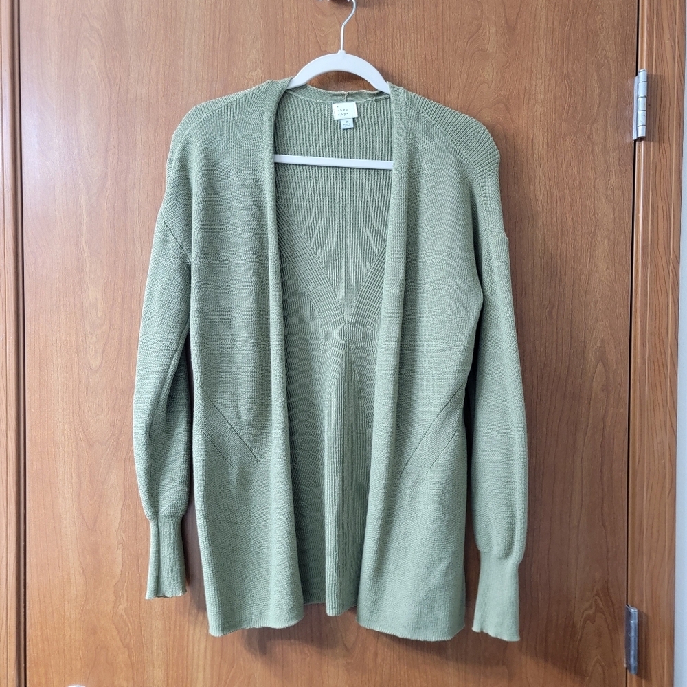 BOGO A New Day Olive Green Open Front Cardigan Size Small